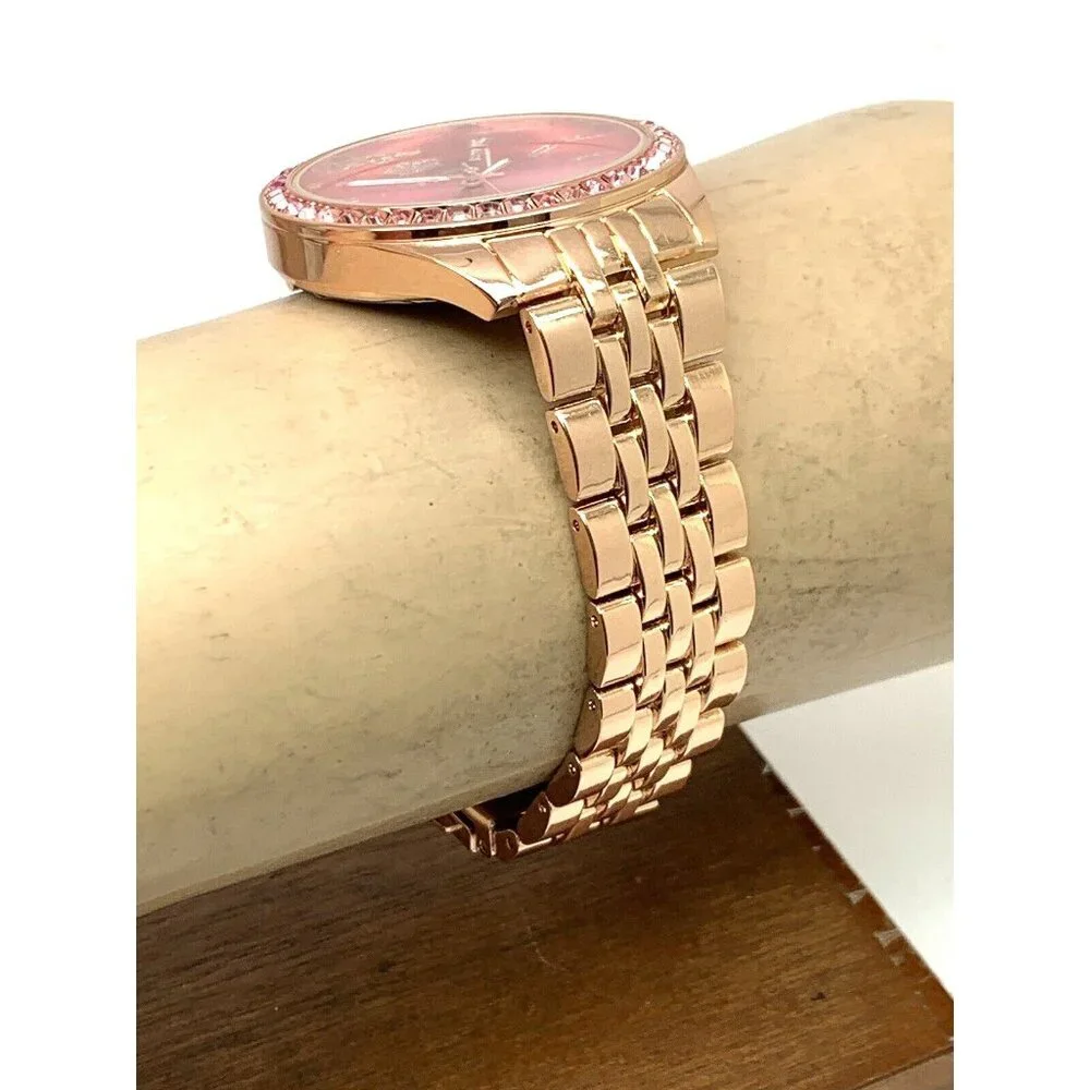 Juicy By Juicy Couture Women's Watch JC/5028 Quartz Pink Dial Rose Gold Steel